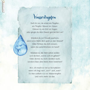 Daphne's Diary Gedicht Wassertropfen