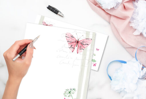 Daphne's Diary Briefpapier ‘Schmetterlinge’
