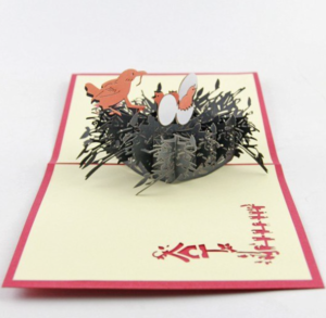 Daphne's Diary 3D pop up carte ‘Le nid d’oiseau’