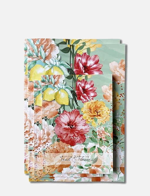 Daphne's Diary Set notitieboekjes ‘Fruit & Flowers’