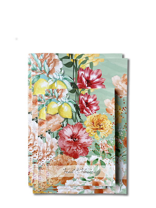 Daphne`s Diary Set de cahiers ‘Fruit & Flowers’