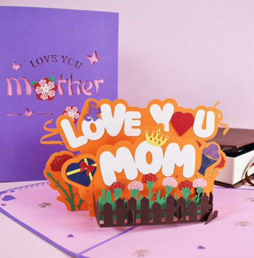 Daphne's Diary 3D Pop up greeting card 'Love you Mom'