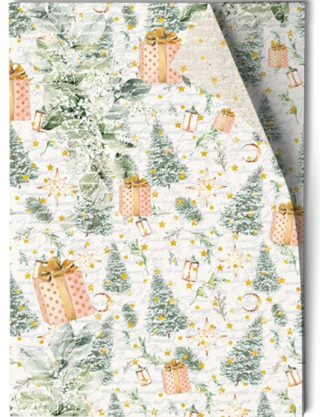Daphne's Diary Christmas wrapping paper 'Christmas tree and gift' 10 sheets