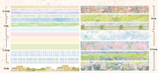 Washi tape 'Monet's Garden' 20-piece set 2