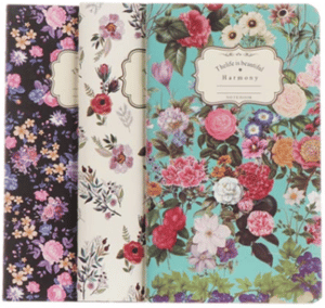 Daphne's Diary notebook flowers