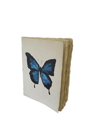 Daphne's Diary Blauwe vlinder perkament papieren notitieboekje