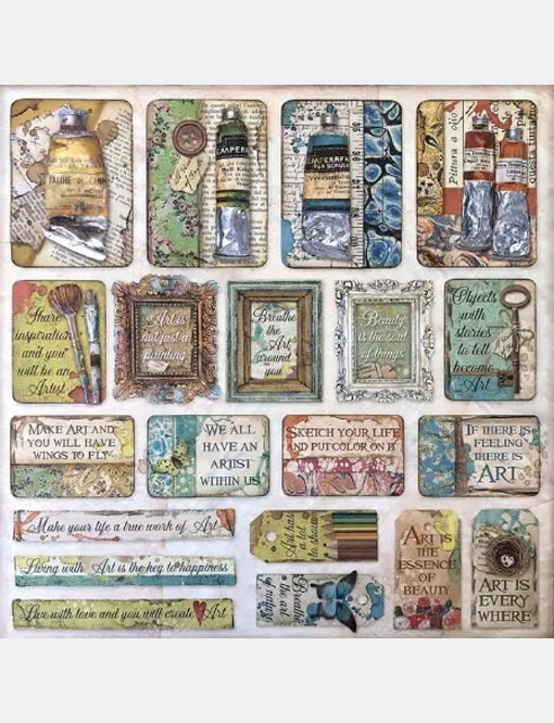 Stickers 'Vintage art' - Daphne's Diary