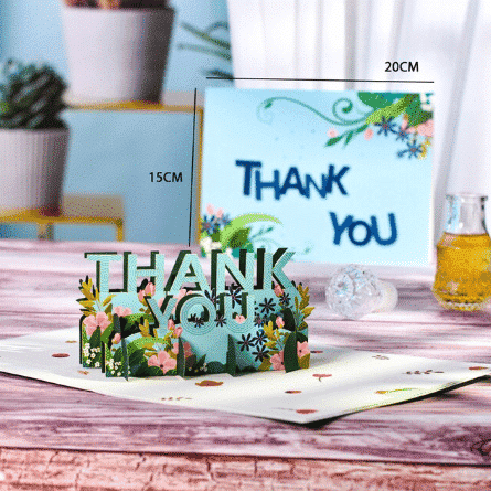 Daphne's Diary 3D Pop up card 'Thank you'