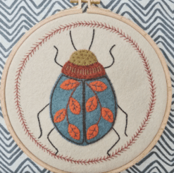 Daphne's Diary beetle felt hoop kit