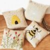 Daphne's Diary Linen Lavender bag embroidery kit – Bees