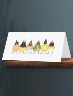 Daphne's Diary Card ‘Cute birds yellow’