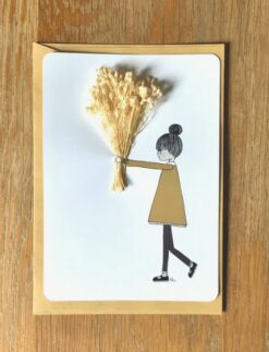 Daphne's Diary Flower card „Hold on’ dried flowers