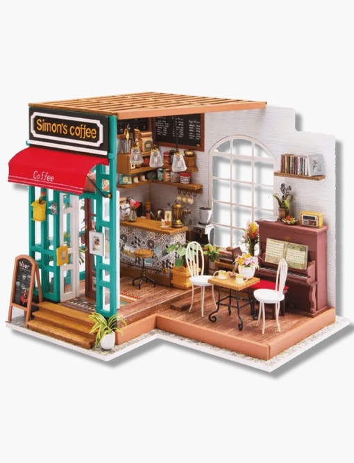 Daphne's Diary DIY miniature house Simon’s coffee