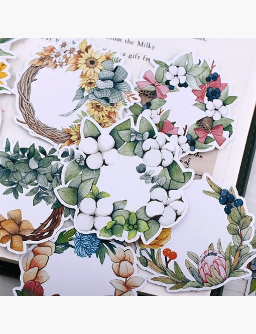 Daphne's Diary Stickers ‘cute wreath’ 17 pieces