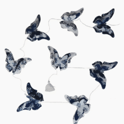 Garland 'Butterfly blue glitter'