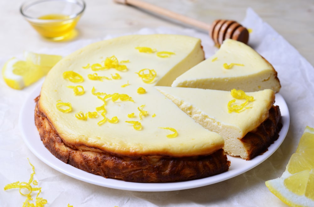 citroen-honing cheesecake met ricotta