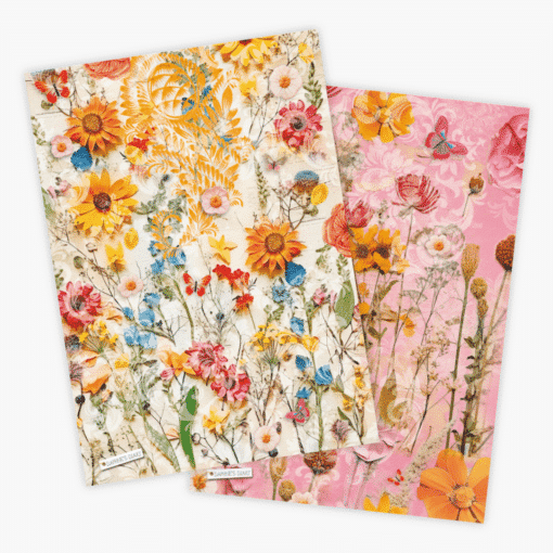 Wrapping paper 'Flowers' 8 sheets - Image 2