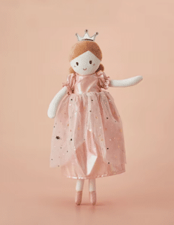 Soft toy 'Princess with pink dress'