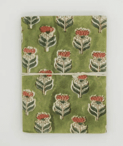 Notebook 'Green with Indian block printing'