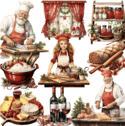 Autocollants 'Christmas Kitchen'