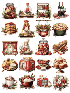 Alternative view of Autocollants 'Christmas Kitchen'