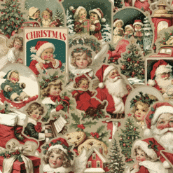 Stickers 'Vintage Christmas' klein