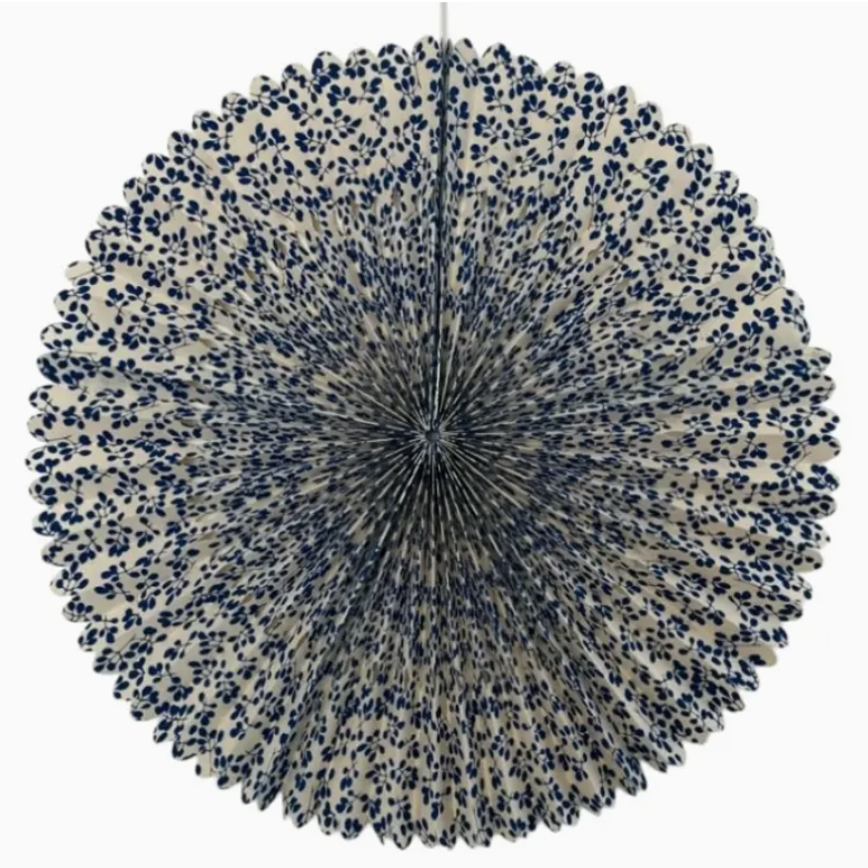 Rosette Ecopaper With Blue Leaves 55ø cm