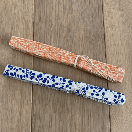 Rosette Ecopaper With Blue Leaves 55ø cm - Image 4