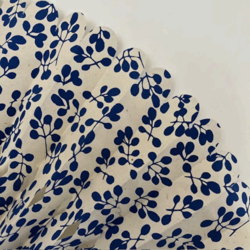 Rosette Ecopaper With Blue Leaves 55ø cm - Image 3