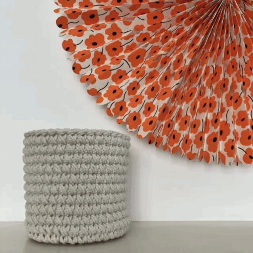 Rosette Eco Paper with Orange Flowers 55ø cm - Image 2