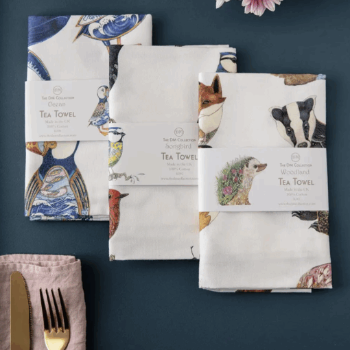 Tea Towel 'Owls' - Image 2