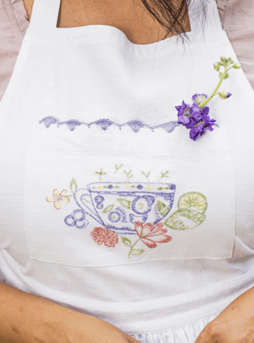 Tablier brodé Tea Time – Image 2