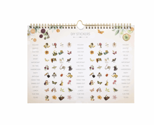Calendrier familial 2025 Wonderland Caterbird Apricot – Image 2