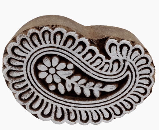 Stamp Wood Paisley 7cm Md01 Ornament floral Wooden stamp - Image 2