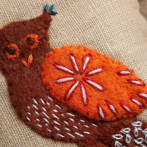 Linen Lavender Bags Embroidery Kit – Woodland - Image 4