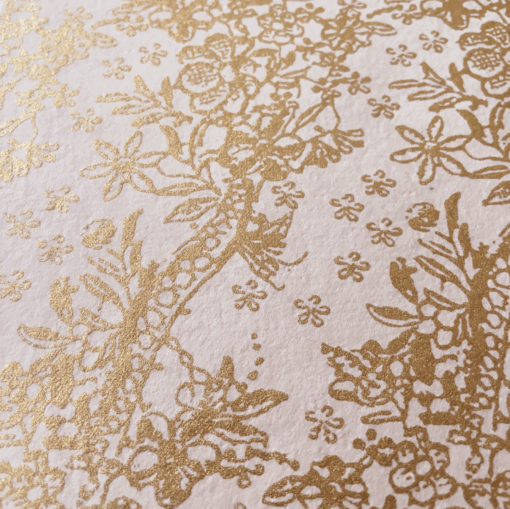 Fleur Lustre in Hellrosa und Gold Fünf Blatt A4