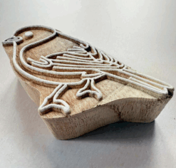 Alternative view of Siskin - Indian Wooden Block Stamp | Bird Design Wooden Stamp