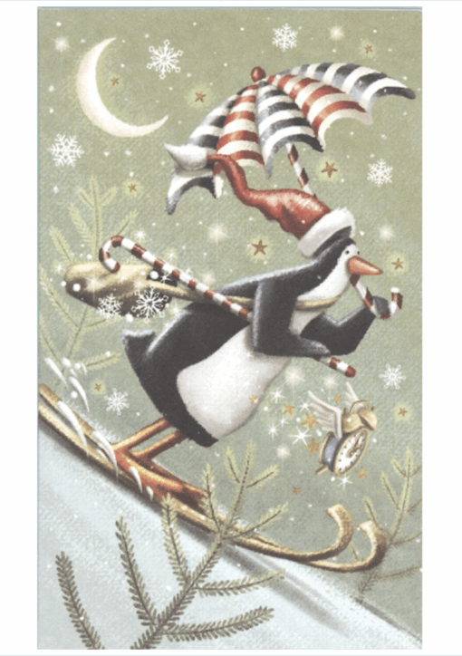 3D pop-up Weihnachtskarte ‘Umbrella Sleigh’ – Bild 3