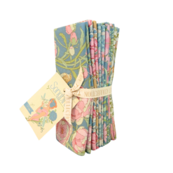 Lot de 5 tissus Tilda Songbird Fat Quarter Bleu
