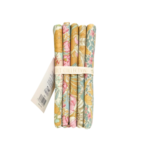 Tilda Songbird Fat Quarter Bundle 5 fabrics 50 x 55 cm Yellow - Image 2