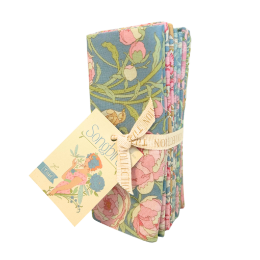 Lot de 5 tissus Tilda Songbird Fat Quarter Bleu – Image 2