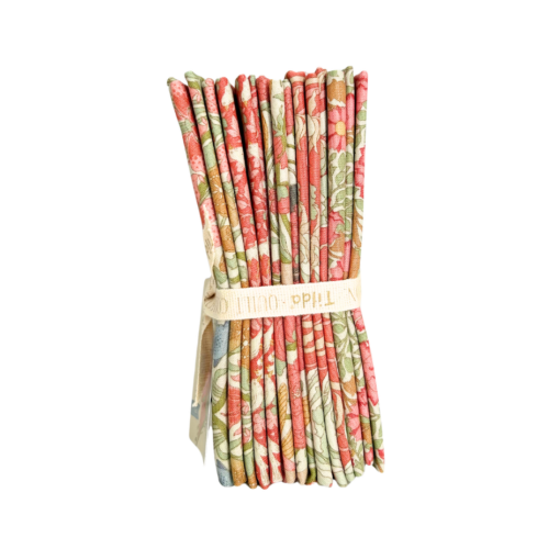 Tilda Songbird Fat Quarter Bundle 5 fabrics 50 x 55 cm Coral - Image 2